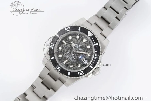 MiroTime 0219 Submariner Sandblasted DIWF Best Edition Carbon Bezel Carbon Dial Dial on SS Bracelet VR ModernLook 2064